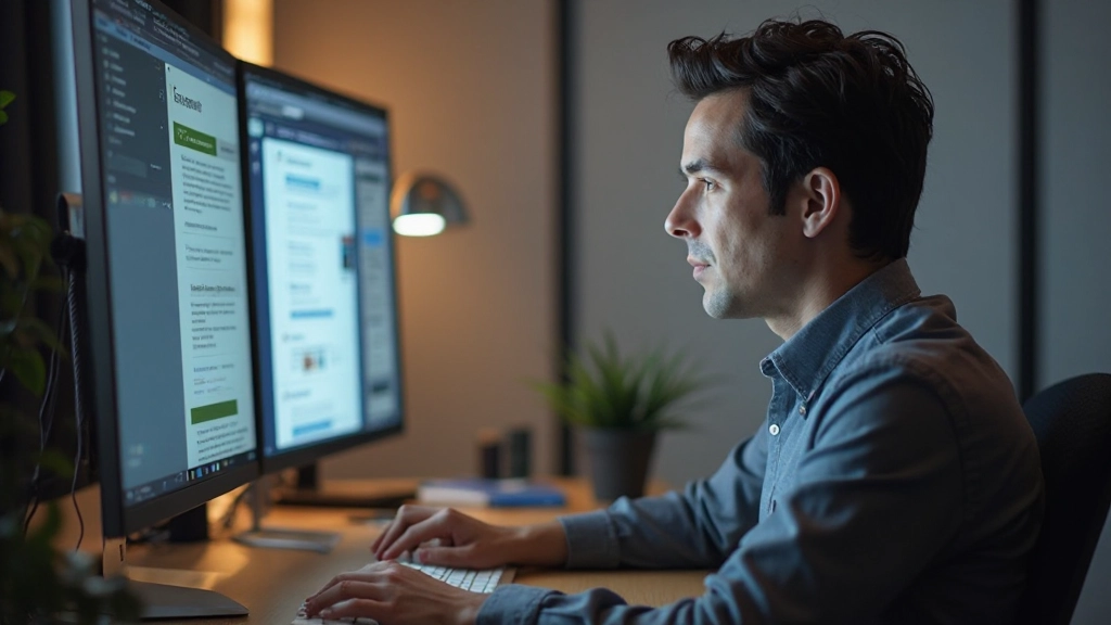 Маркетолог создает email-кампанию с использованием современного программного обеспечения