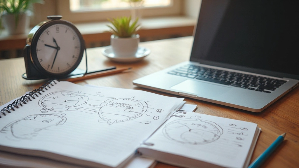 Иллюстрация техники Pomodoro с помидором и часами