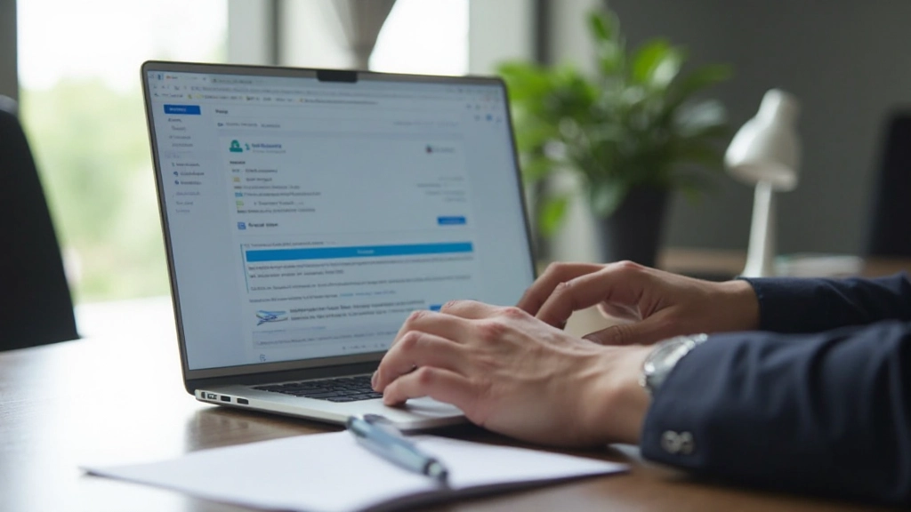 Профессиональное рабочее место с ноутбуком и письменными материалами